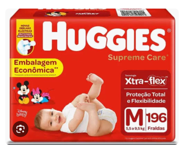 Huggies Fralda Supreme Care M com 196 Unidades